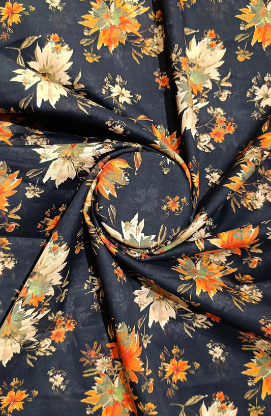 Classic Unstitched 2pcs Digital Printed Lawn Collection Vol-04 By Amna Khadija -Design 12