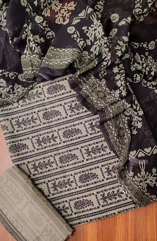 Amna Khadija Karandi Unstitched Printed 3Pcs Collection - Design 12
