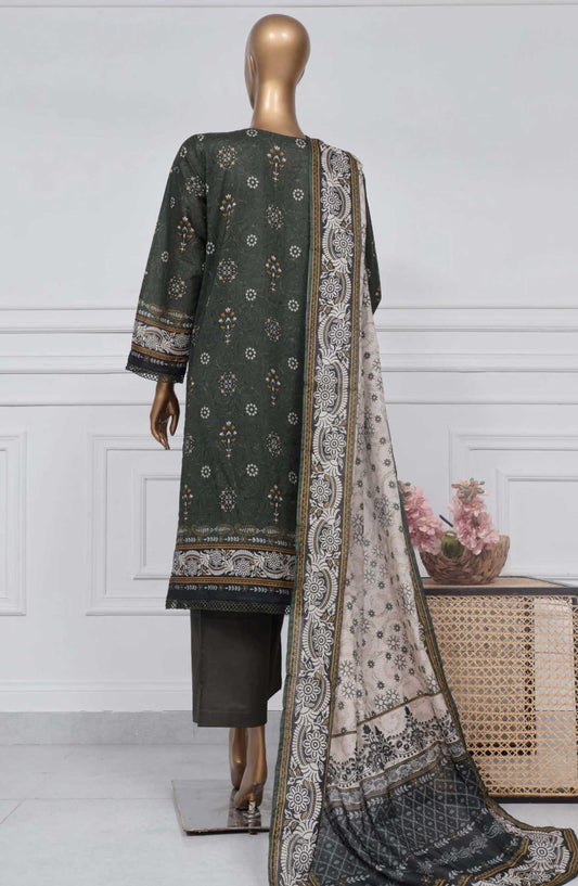 Sadabahar Printed Lawn Stitched 3 Piece - D-16 - SBD25PL - Dark Green - Summer Collection