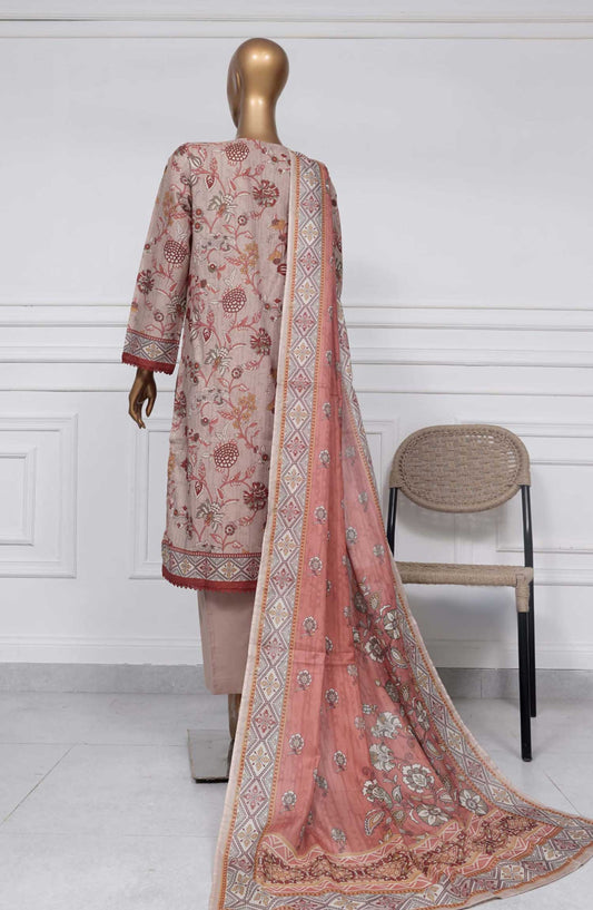 Sadabahar Printed Lawn Stitched 3 Piece - D-20 - SBD25PL - Light Pink - Summer Collection