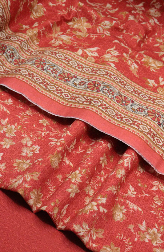 Bin Saeed Unstitch Printed Khaddar 3 piece Collection - DESIGN-31