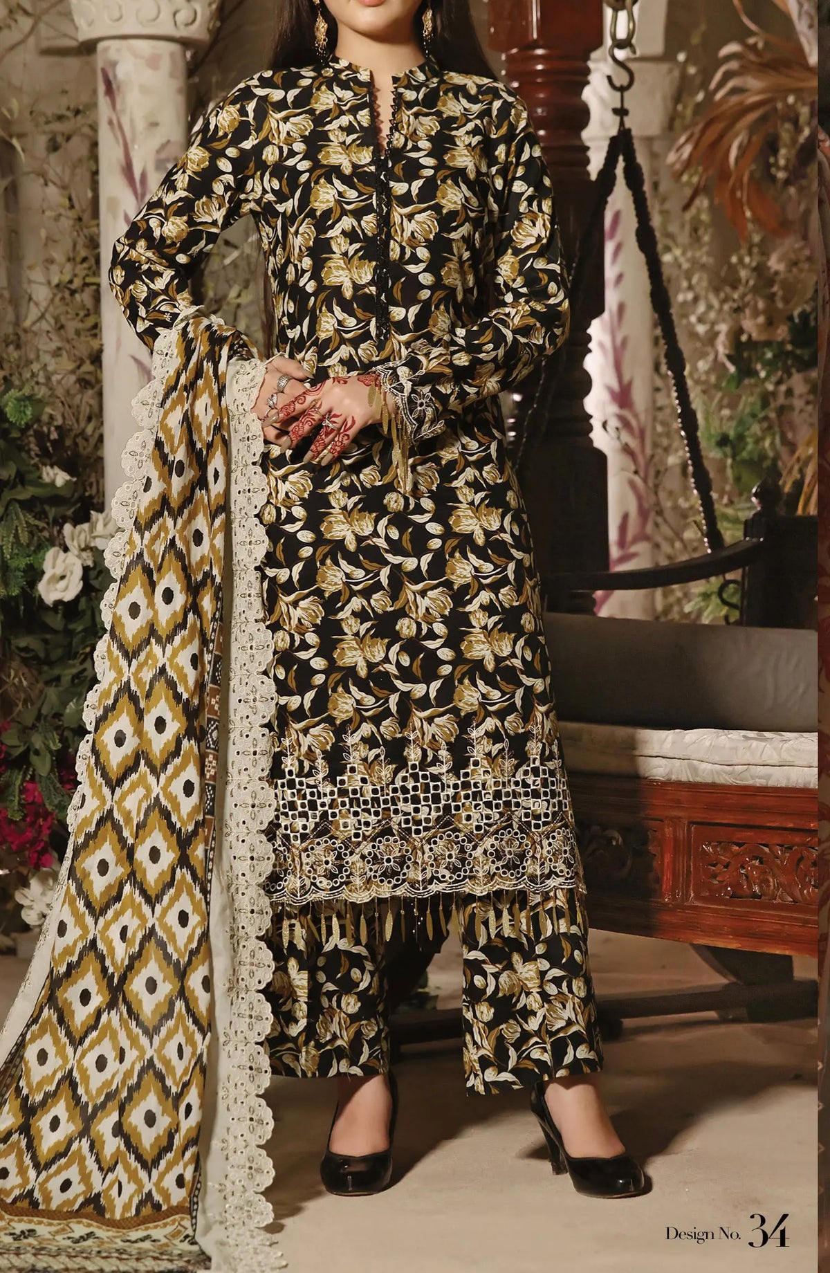 Aiza  Momina Chickenkari By VS Textiles Vol-2 - DESIGN-34