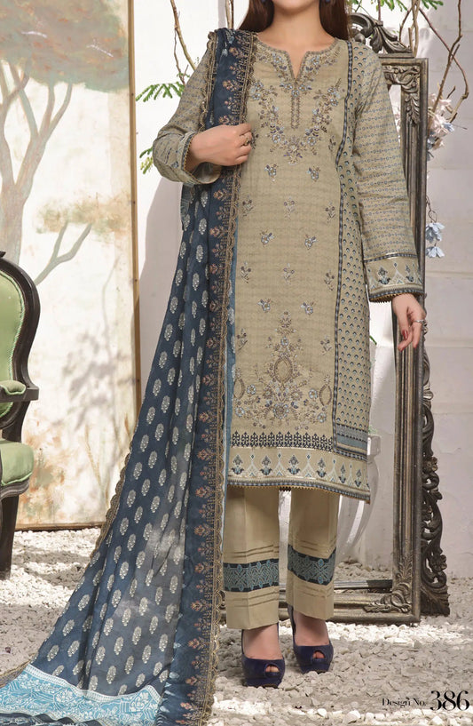VS Misri Embroidered Lawn Collection Vol 01 - Design 386