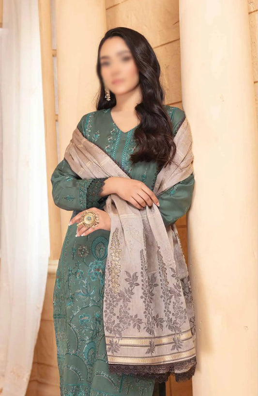 Jugnoo Premium Embroidered Lawn Collection 2024 - Design 04