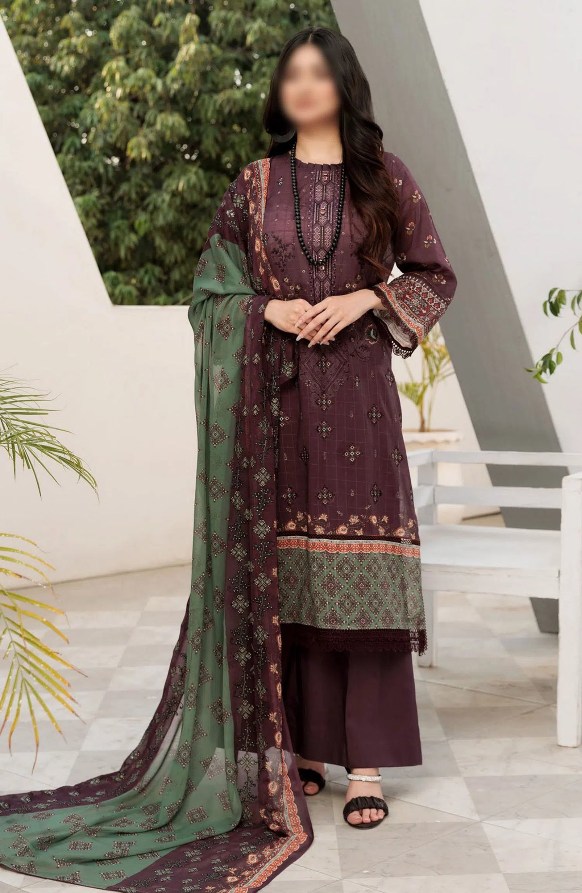 Noor E Hani Printed and Embroidered Lawn Collection Vol 43 - Design 09