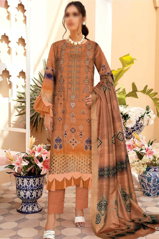 Mahay Gul Bahar Digital Printed Embroidered Viscose Collection - Design 01