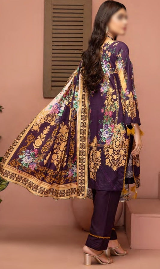 Zainab Digital Printed Luxury Lawn Collection - Design 01