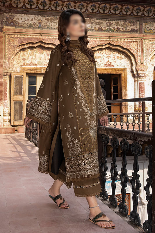 Vasal Embroidered Peach Leather Collection 2023 - HC - Design 01