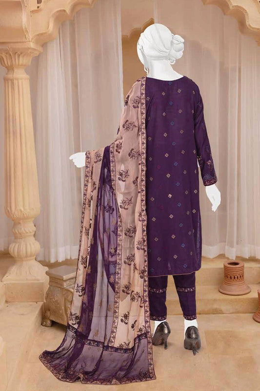 Romansiah Premium Karandi Series with Crinckle Dupatta Collection - Design 01