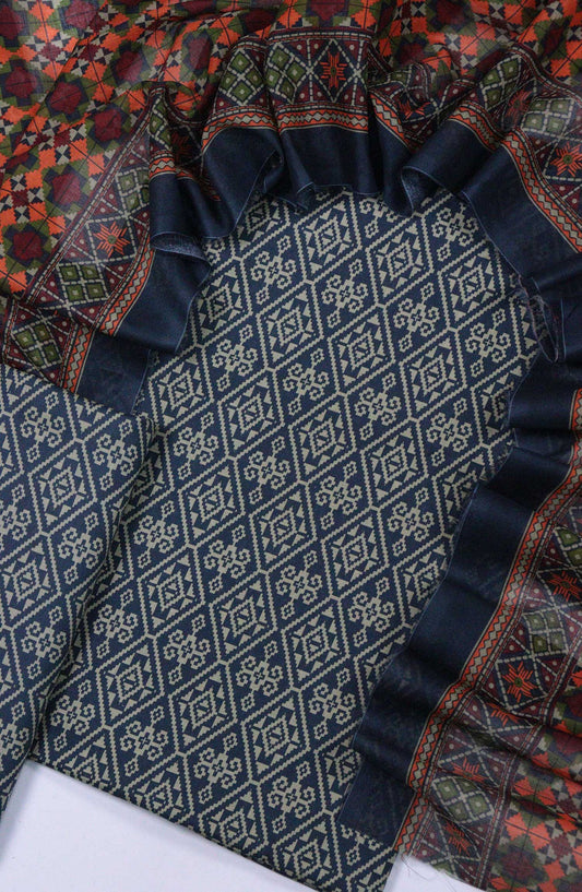 Bin Saeed Printed Lawn Unstitched 3 Piece - D-01 - BS25L - Black - Summer Collection