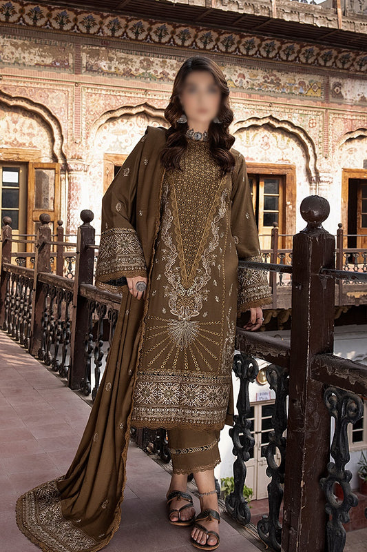 Vasal Embroidered Peach Leather Collection 2023 - HC - Design 01