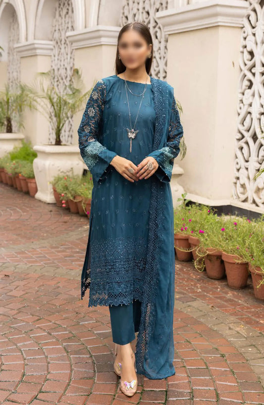 Mahees Exclusive Sequence Chikankari Lawn Collection 2024 - Design 01