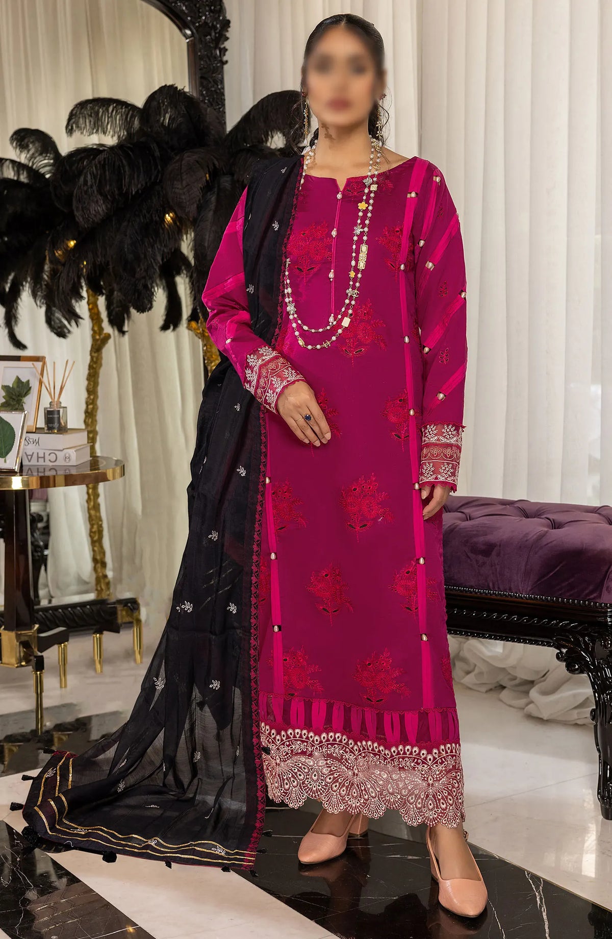 Charlotte Embroidered Chikankari Lawn Collection 2024 - Design 01