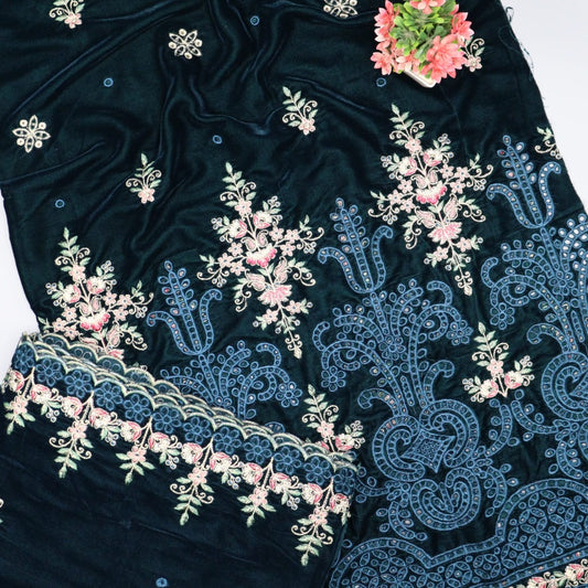 Signature Chapter 03 Unstitched Luxury Embroidered Velvet Series - Design 01