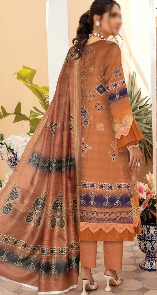 Mahay Gul Bahar Digital Printed Embroidered Viscose Collection - Design 01