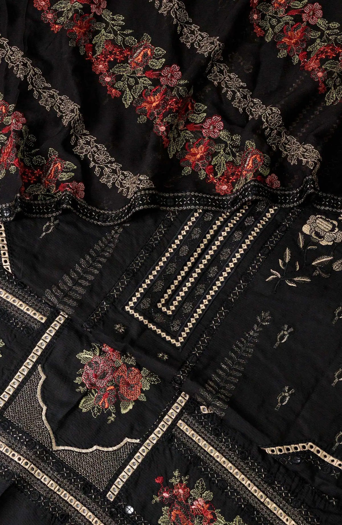 Mun Kay Moti Embroidered Italian Viscose Collection-Design 01