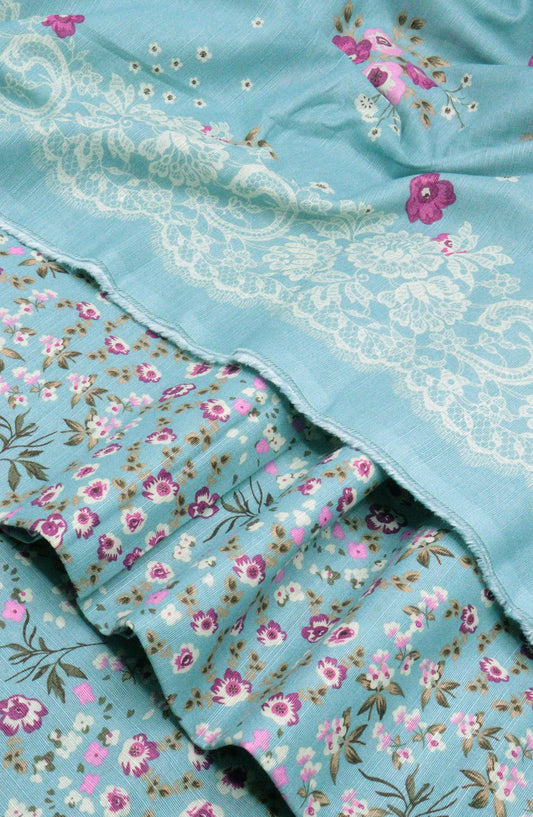 Bin Saeed Unstitch Printed Khaddar 3 piece Collection - Design 01