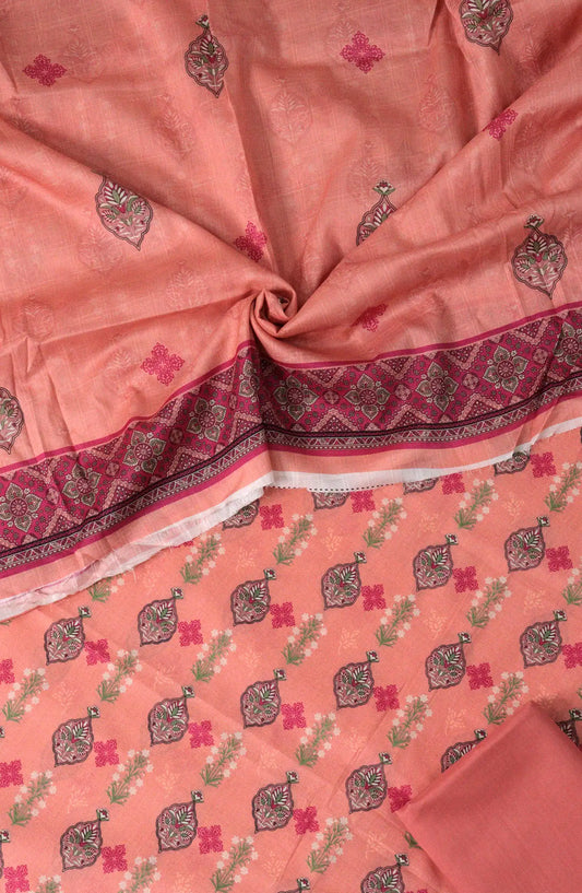 Mothers Collection unstitch suit with demask Dupatta - Design 01