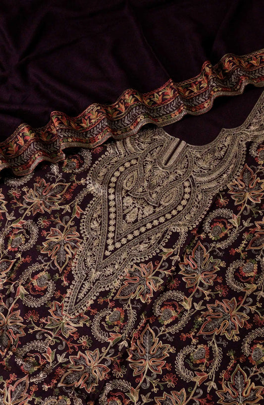 Black Rose Embroidered Leather Peach Collection - Design 01