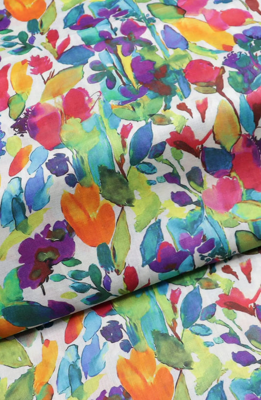 Classic Unstitched 2pcs Digital Printed Lawn Collection Vol-02 By Amna Khadija - Design 01