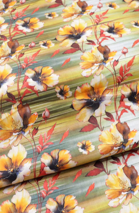 Classic Unstitched 2pcs Digital Printed Lawn Collection Vol-03 By Amna Khadija - Design 01