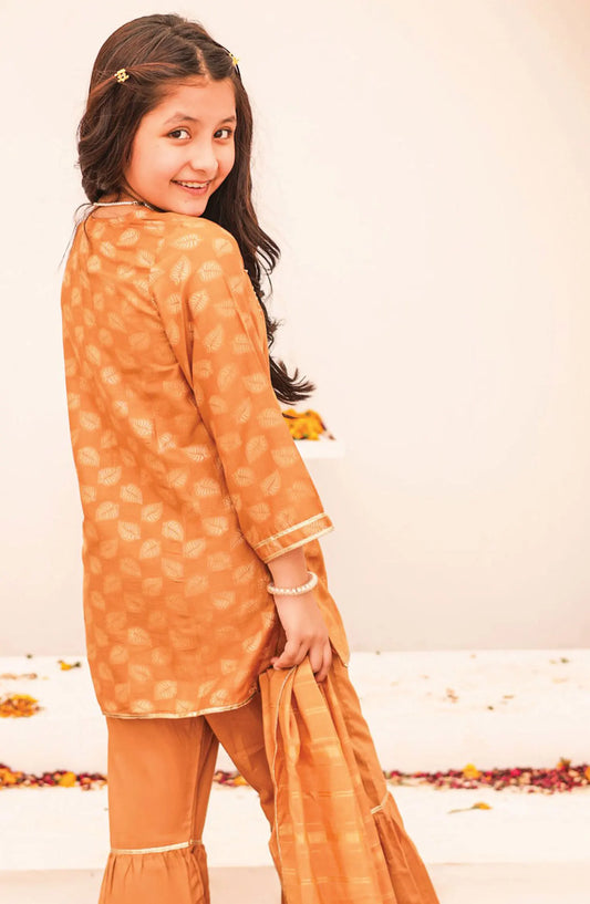 Ronaq Fancy Jacquard Stitched Collection - Design 01 (K) Mustard