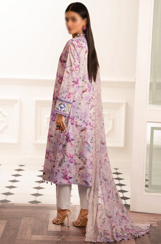 AL ZOHAIB Sunshine Bloom Bamber Chikankari Dupatta Collection - Design 02