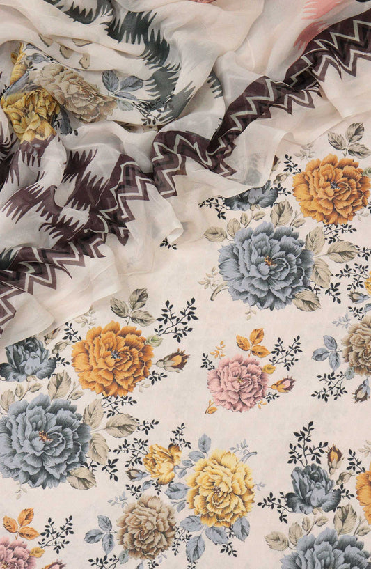 Wintry Wonders unstitch Dobby Khaddar Digital Printed Collection - Design 02