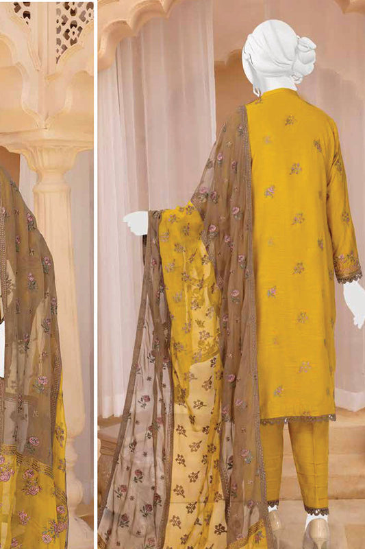 Romansiah Premium Karandi Series with Crinckle Dupatta Collection - Design 02