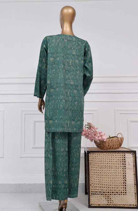 Sadabahar Printed Co ords Lawn Stitched 2 Piece - D-02 - SD25DW - Green - Summer Collection
