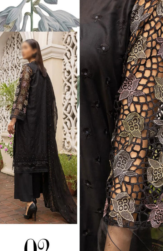 Mahees Exclusive Sequence Chikankari Lawn Collection 2024 - Design 02