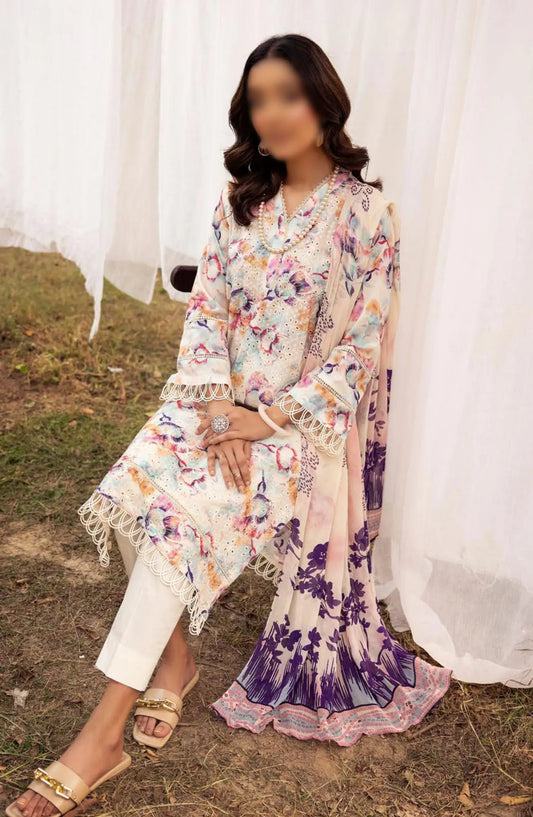 Mahees Printed Chikiankari Lawn Collection Vol 06 2024 - Design 02