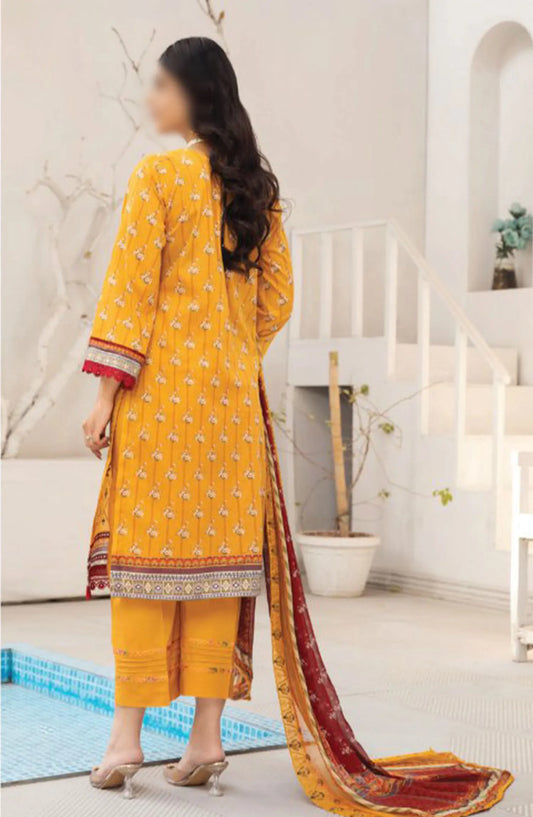 Dastaan Embroidered Print Lawn Collection 2024 By Humdum - Design 02