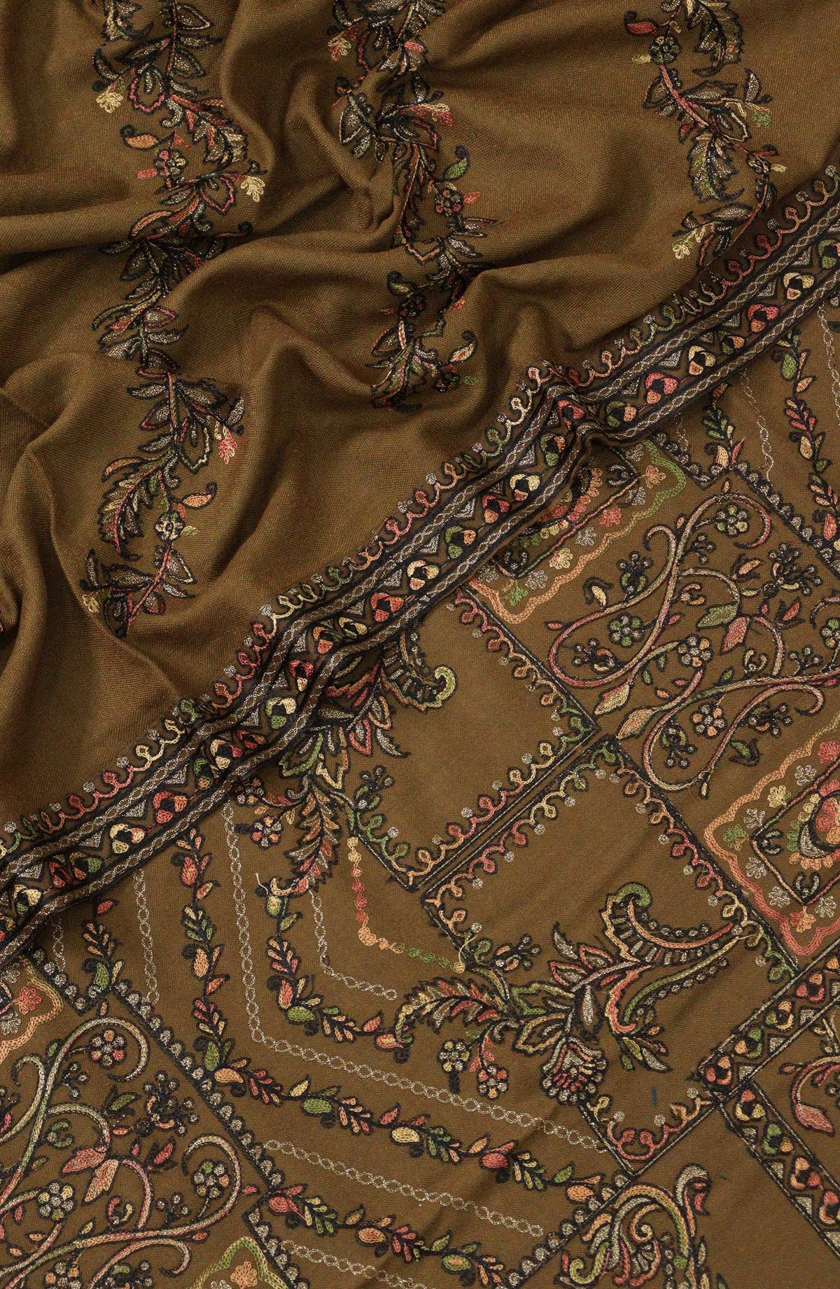 Uspaar Unstitch Embroidered Leather Peach Collection - Design 02