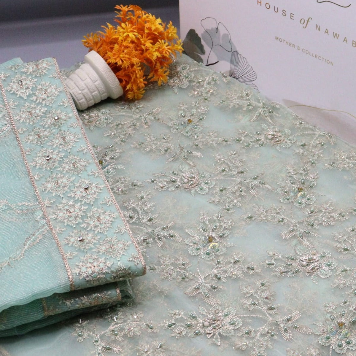 House Of Nawab Vol-2 Hand Work Organza Collection 2023 - Design 02
