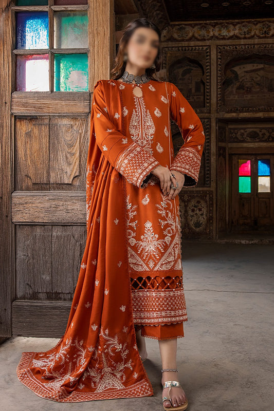 Vasal Embroidered Peach Leather Collection 2023 - HC - Design 02