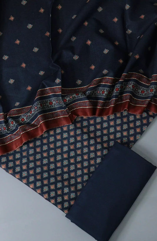 Bin Saeed Unstitch Digital Printed Khaddar Collection - Design 02