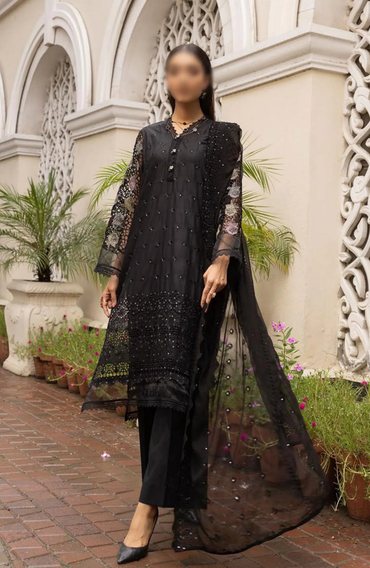 Mahees Exclusive Sequence Chikankari Lawn Collection 2024 - Design 02