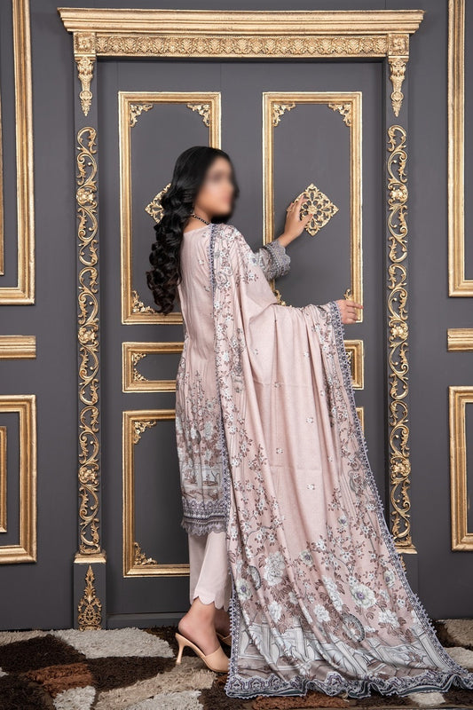 Design 02 Pastels by Sobia Digital Printed and Embroidered linen Collection