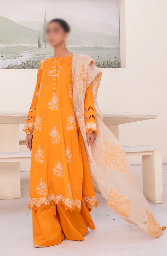 Arzu Unstitched Luxury Lawn Collection 2024 By Humdum - Design 02