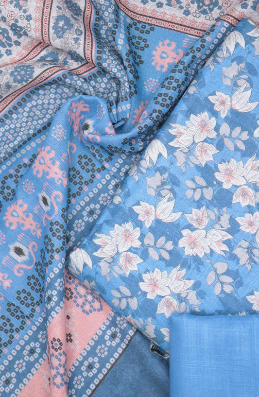 Falak Printed and Embroidered Khaddar Collection - Design 02