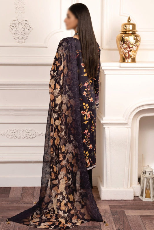 AL ZOHAIB Sunshine Bloom Bamber Chikankari Dupatta Collection - Design 03