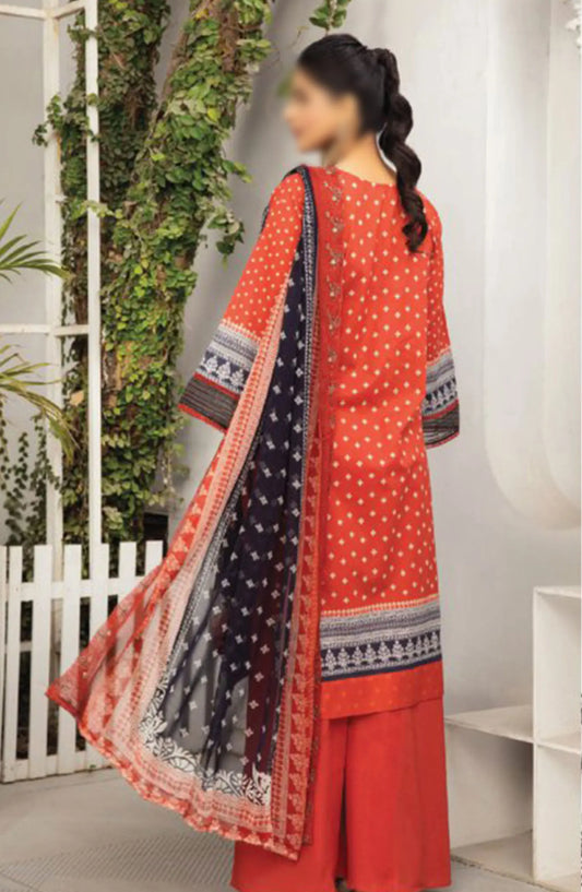 Dastaan Embroidered Print Lawn Collection 2024 By Humdum - Design 03