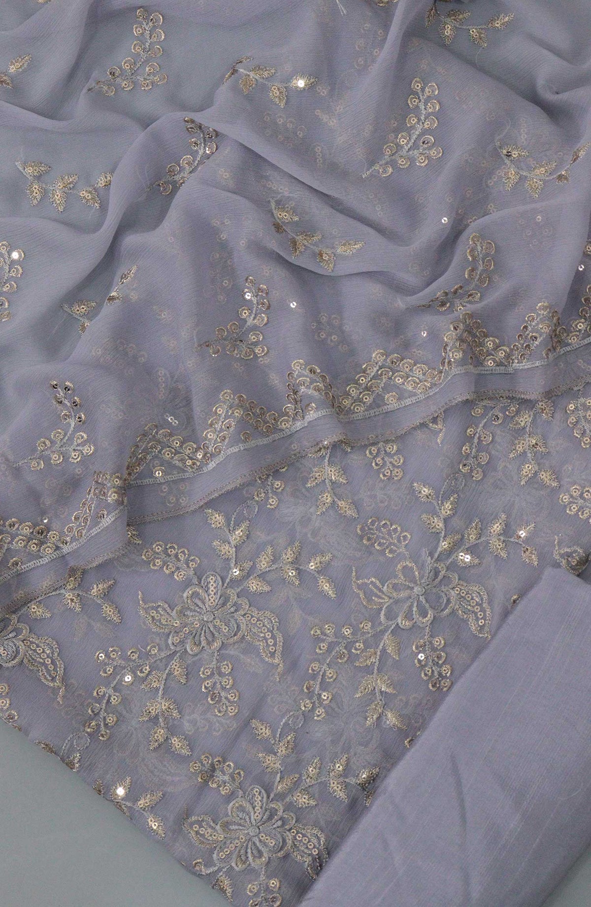 Crinklezza Unstitched Exclusive Chiffon Collection Vol 08 by Amna Khadija - Design 03