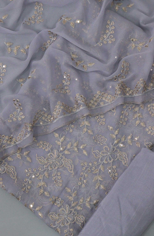Crinklezza Unstitched Exclusive Chiffon Collection Vol 08 by Amna Khadija - Design 03