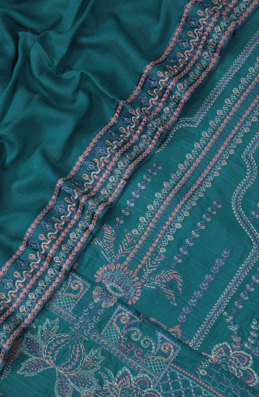 Nazli Unstitch Embroidered Zari English Wool Collection - Design 03