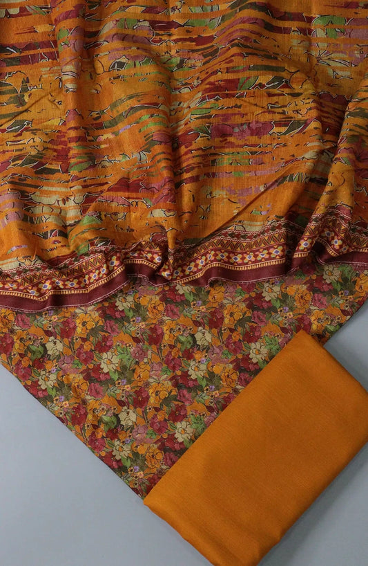 Bin Saeed Unstitch Digital Printed Khaddar Collection - Design 03