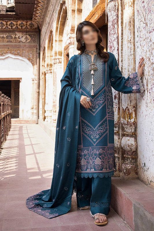 Vasal Embroidered Peach Leather Collection 2023 - HC - Design 03