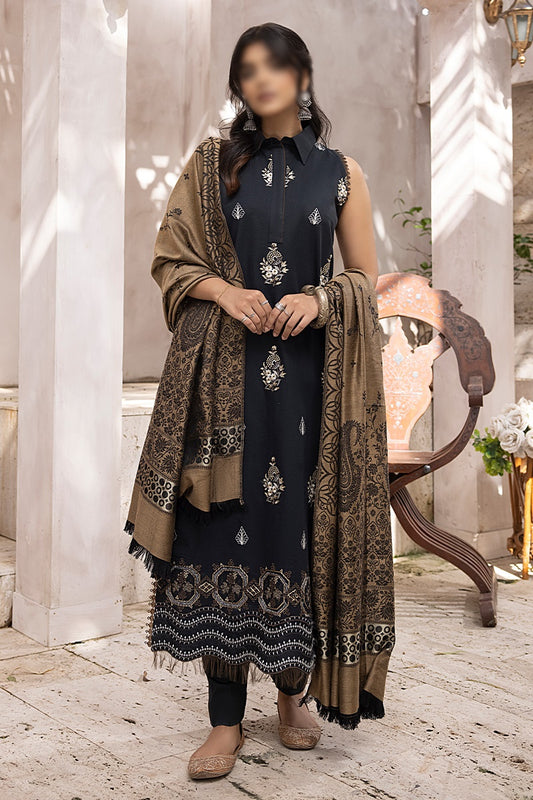 Elak Khaddar Embroidered Collection 2023 - HC -EKEC - Design 03