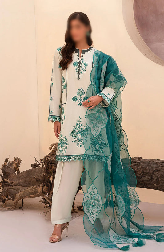 Arzu Unstitched Luxury Lawn Collection 2024 By Humdum - Design 03